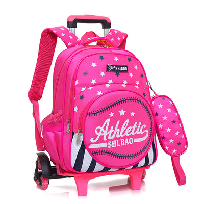 Mochila Escolar Trolley Impermeable de Tres Ruedas para Niños - Image 16