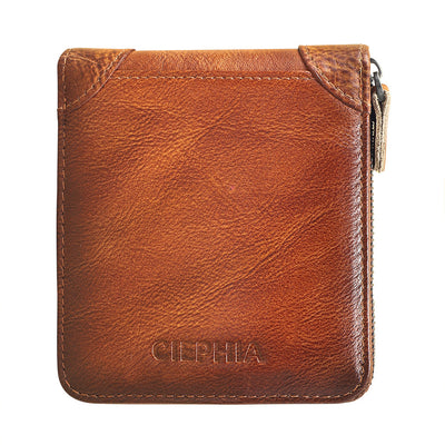 Billetera Corta de Cuero para Hombre con Protección Antirrobo y Cierre Seguro - Image 6