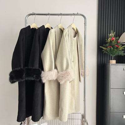Abrigo de Lana Doble Faz con Mangas de Peluche Premium para Otoño e Invierno - Image 11