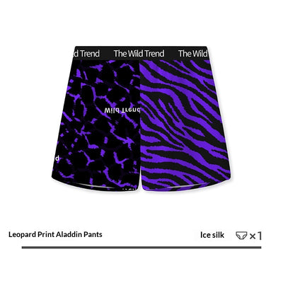 Pantalones Aloha de Seda de Hielo con Estampado Leopardo para Casa - Image 10