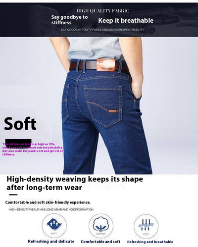 Jeans Hombre Corte Recto Suelto con Elastano - Image 9