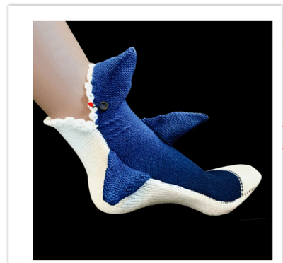 Calcetines Pantuflas de Lana Tejida Shark Bite para Interior - Image 10