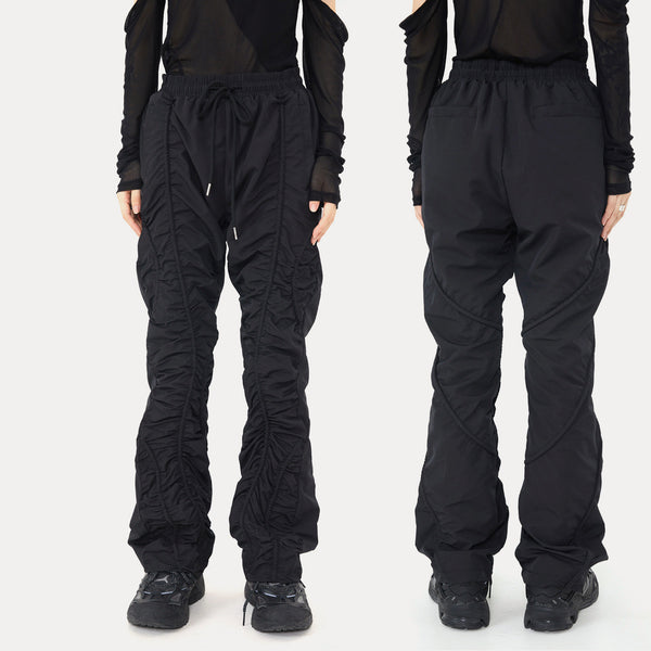 Pantalones Deportivos Sueltos con Pliegues - Estilo Street Casual