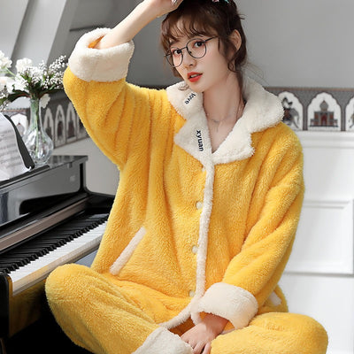 Pijama Coreano Grueso y Suave de Franela para Casa - Image 22