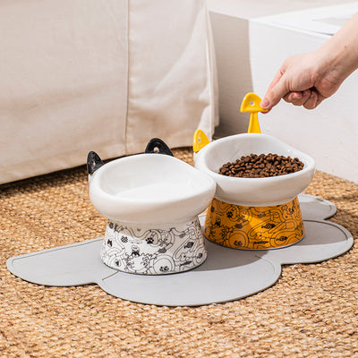 Comedero Elevado para Gatos Cerámico con Protección Antivolcamiento - Image 10
