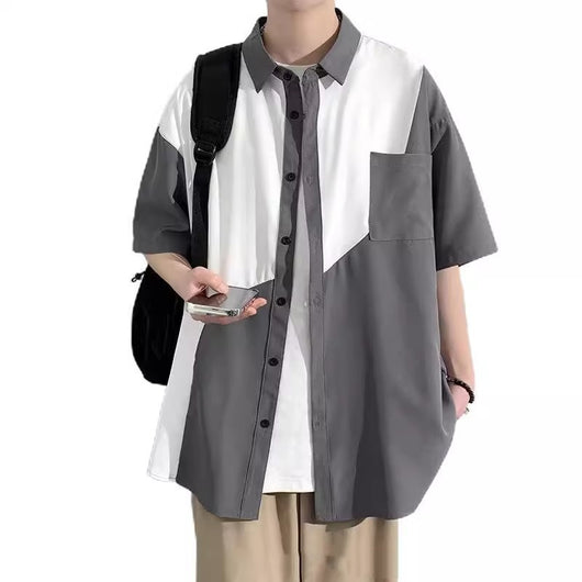 Camisa Coreana con Detalles de Contraste Estilo Hong Kong - Image 2