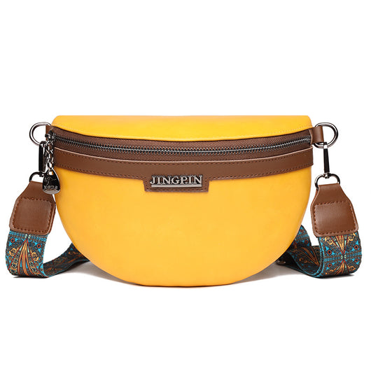 Bolso Bandolera Semilunar con Textura en Pecho para Mujer - Image 4