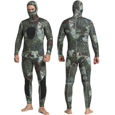 Traje de Neopreno Camuflaje 3MM Dividido - Dos Piezas con Capucha - Image 11