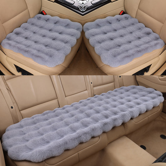 Juego de Cojines para Auto Invierno Terciopelo Burbuja Conejo Peluche sin Respaldo