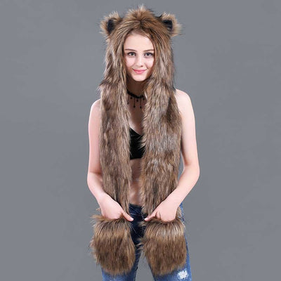 Conjunto Infantil 3 en 1: Gorro, Bufanda y Guantes con Diseño Animal de Peluche - Image 25