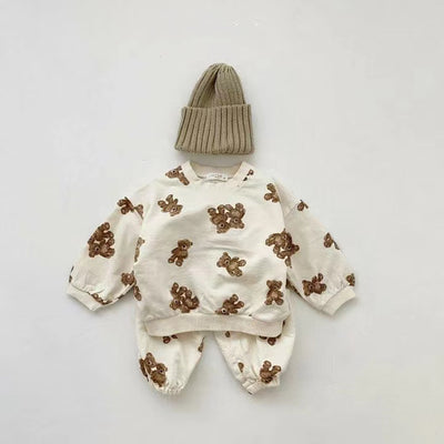 Conjunto de Dos Piezas para Bebé y Niño Pequeño con Estampado Osito Adorable - Image 3