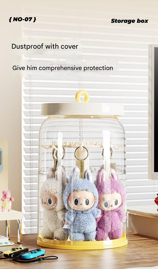 Vitrina Giratoria para Figuras Labubu y Blind Box con Funda Protectora - Image 12