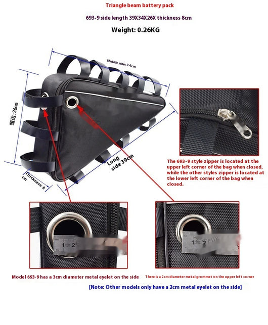 Bolsa Pannier para Batería de Bicicleta Eléctrica de Montaña - Image 6