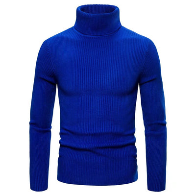Suéter Cuello Alto Slim Fit en Colores Sólidos para Hombre - Image 15