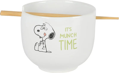 Set de 4 cuencos apilables de gres Peanuts – Snoopy y amigos, 14 cm, aptos para microondas y lavavajillas - Tekeno