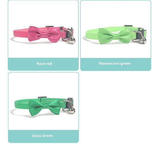 Collar Decorativo para Mascotas con Moño de Cinta Multicolor Ajustable y Campana - Image 16