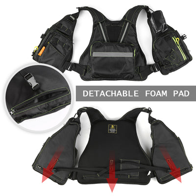 Chaleco Salvavidas de Pesca Impermeable con Bolsillos Desmontables para Adultos - Image 12