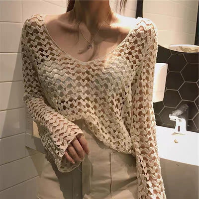 Suéter de Protección Solar Chic con Estilo Dulce y Picante - Image 3