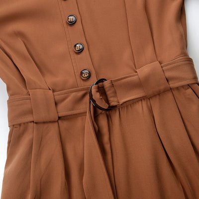 Jumpsuit Largo Holgado con Cinturón - Versátil y Elegante - Image 9