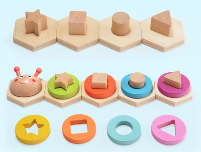 Puzzle de Formas de Madera para Apilar y Clasificar - Image 16
