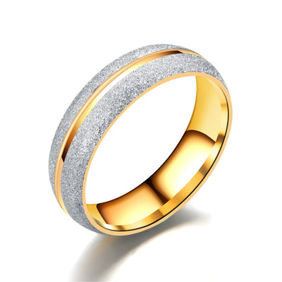 Anillo de Pareja en Acero Titanio Mate Europeo y Americano - Image 6
