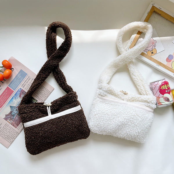 Bolsa Mensajera Infantil de Peluche Suave