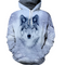 Sudadera Tipo Hoodie para Hombre con Diseño de Lobo