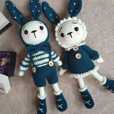 Kit Completo Muñeca Conejo Amigurumi - Lana y Accesorios para Crochet