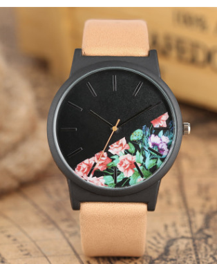 Reloj de Pulsera Floral para Mujer con Correa Estampada y Movimiento de Cuarzo - Image 8