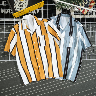 Camisa Casual de Rayas para Joven - Manga Corta