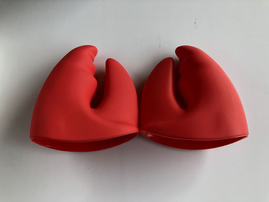 Guantes de Silicona Rojo Langosta con Pinzas para Cocina Creativa - Image 14