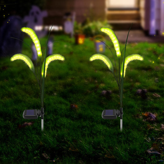 Lámpara Solar LED Decorativa con Pasto Artificial para Jardín - Image 2