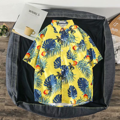 Camisa Suelta Estampada de Manga Corta para Hombre - Image 24