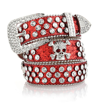 Cinturón Vaquero para Mujer con Calavera y Strass - Image 3