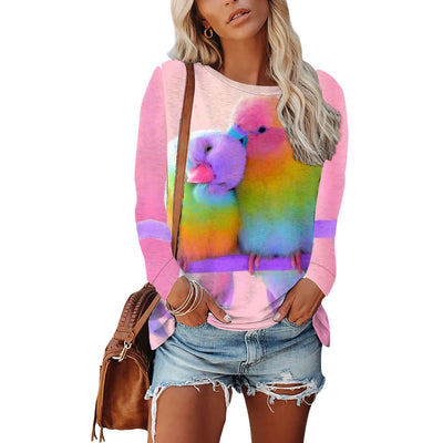 Camiseta de Manga Larga Cuello Redondo para Mujer - Diseño Europeo - Image 3