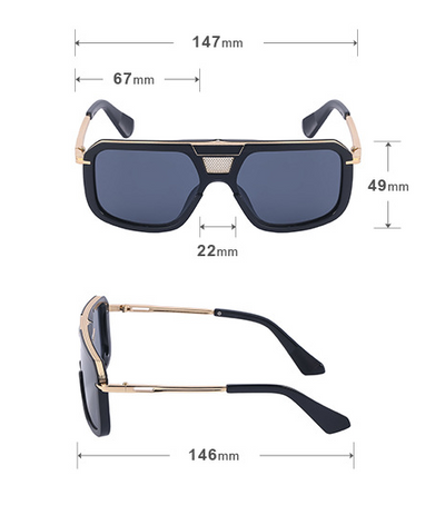 Gafas de Sol Retro Cuadradas Unisex - Marco Grande Europeo - Image 12