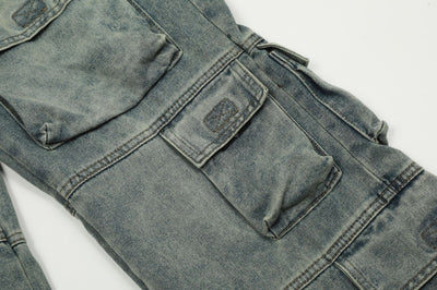 Jeans Casuales Hombre con Múltiples Bolsillos - Estilo Street Lavado Pesado - Image 16