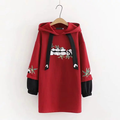 Sudadera con Capucha de Terciopelo y Bordado de Panda - Image 15