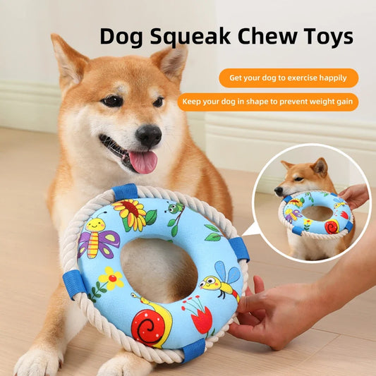 Anillo de Entrenamiento Flotante para Perros - Juguete Resistente a Mordidas