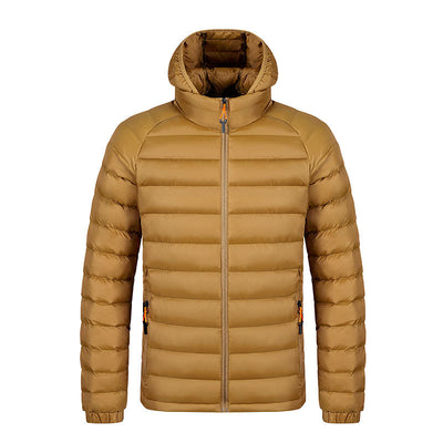Chaqueta Ligera con Capucha para Hombre - Abrigo Cálido Portátil con Bolsillos - Image 6