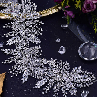 Tiara Nupcial de Lujo Hecha a Mano con Cristales Brillantes - Image 11