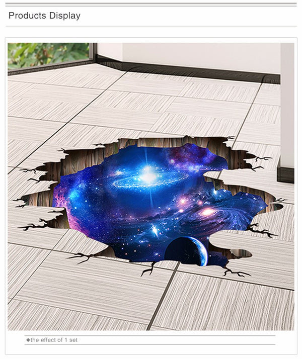 Adhesivos Murales 3D del Espacio: Planetas y Galaxia Cósmica