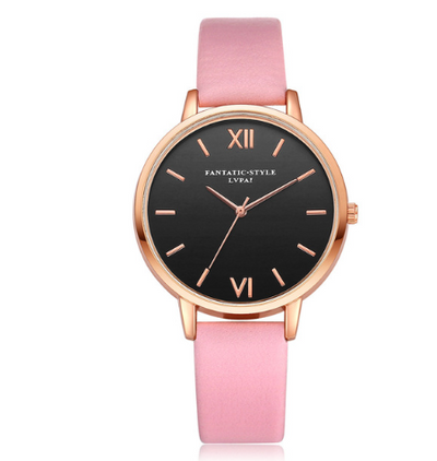 Reloj de Moda para Mujer con Correa de Cuero PU y Detalles Dorado Rosado - Image 8
