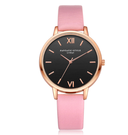 Reloj de Moda para Mujer con Correa de Cuero PU y Detalles Dorado Rosado - Image 8