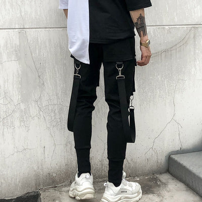 Pantalones Casuales Harlan Wei con Detalles de Cinta - Image 2