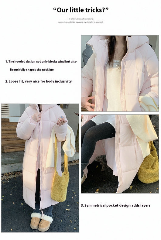 Chaqueta Acolchada Suelta para Mujer con Capucha - Abrigo de Algodón - Image 9