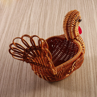 Canasta Tejida de Ratán con Diseño Animal - Organizador Decorativo para Frutas y Vegetales - Image 6