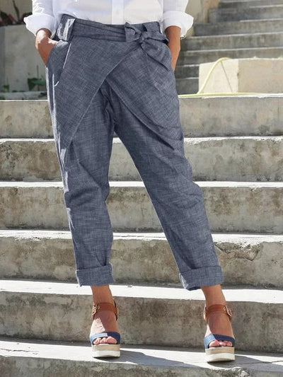 Pantalones Elegantes con Moño para Mujer - Image 3