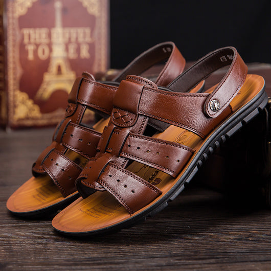 Pantuflas de Piel para Hombre, Estilo Sandalia Transpirable - Image 22