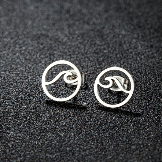Aretes de Acero Inoxidable Geométricos Minimalistas - Diseño Moderno Ins - Image 17